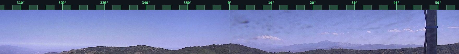 Cylindrical pano with compass ruler: degree ticks evenly spaced